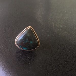 Sterling silver turquoise gemstone ring